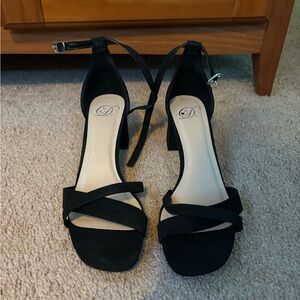 Black Strappy Heels